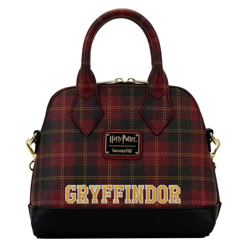 Harry Potter Gryffindor Patch Varsity Plaid Crossbody Bag