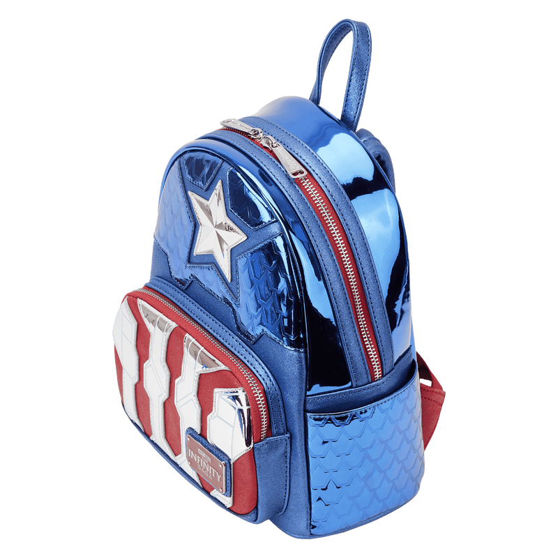 Marvel Metallic Captain America Cosplay Mini Backpack