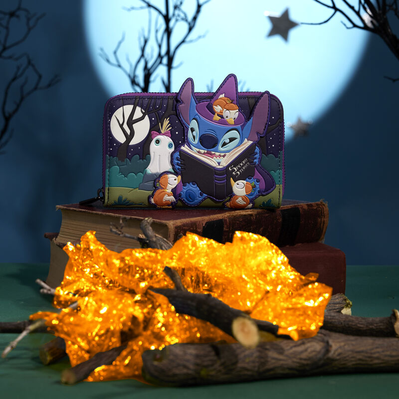 Stitch Exclusive Spooky Stories Halloween Glow Zip Around Wallet