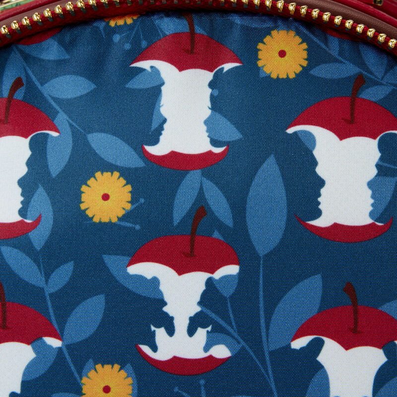 Snow White Classic Apple Quilted Velvet Mini Backpack