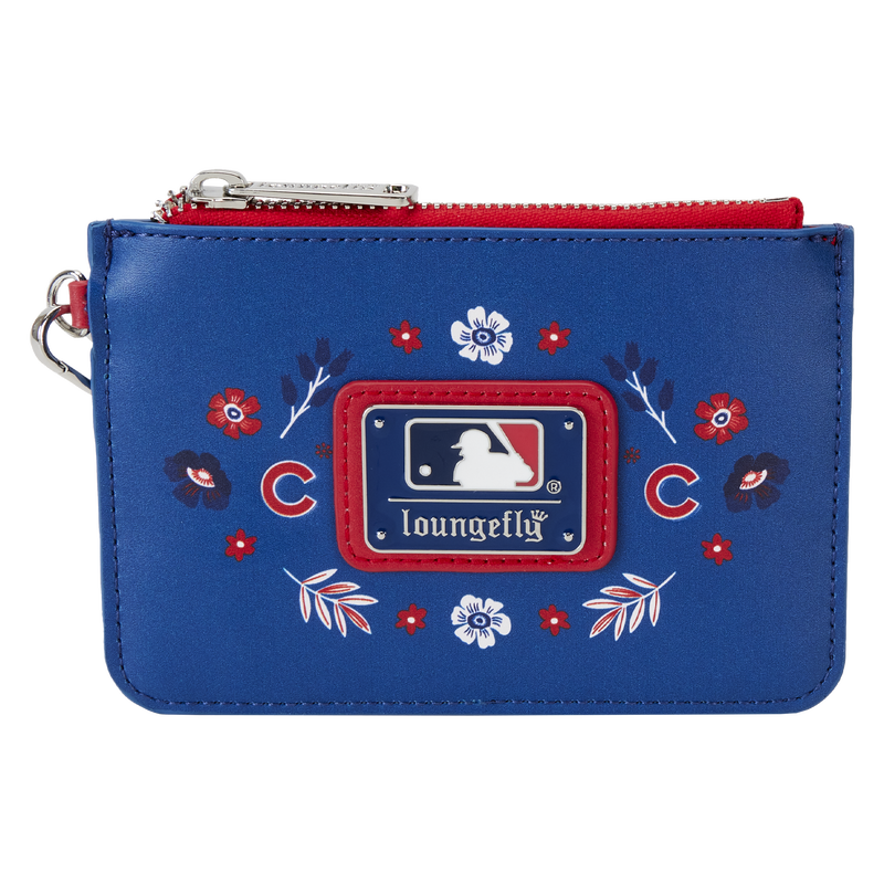MLB Chicago Cubs Floral Card Holder Wristlet Clutch