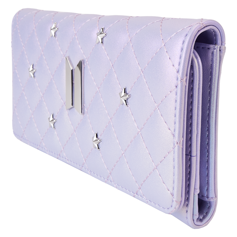 Funko Pop! By Loungefly BTS Logo Iridescent Purple Flap Wallet