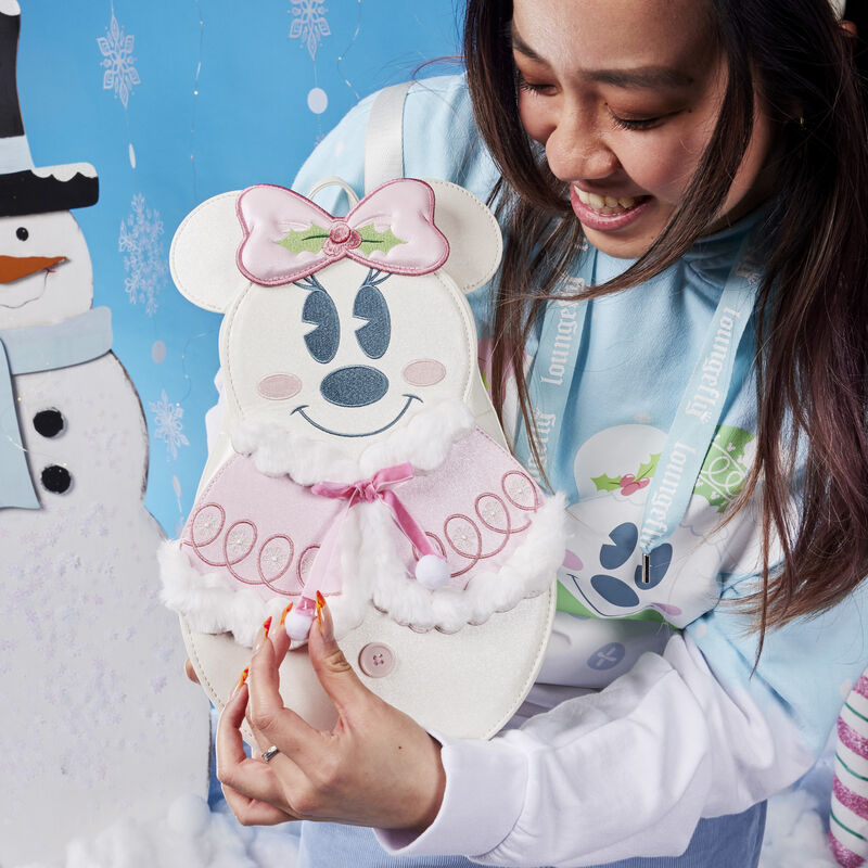 Minnie Mouse Pastel Snowman Mini Backpack