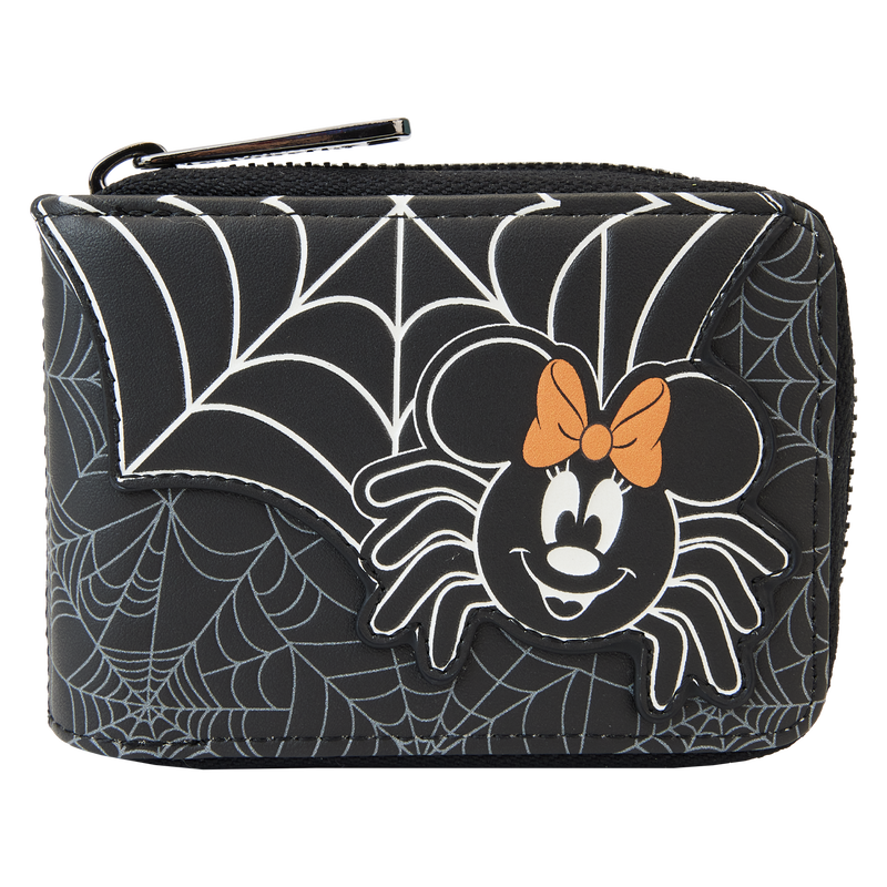 Minnie Mouse Spider Glow Accordion Zip Around Wallet
