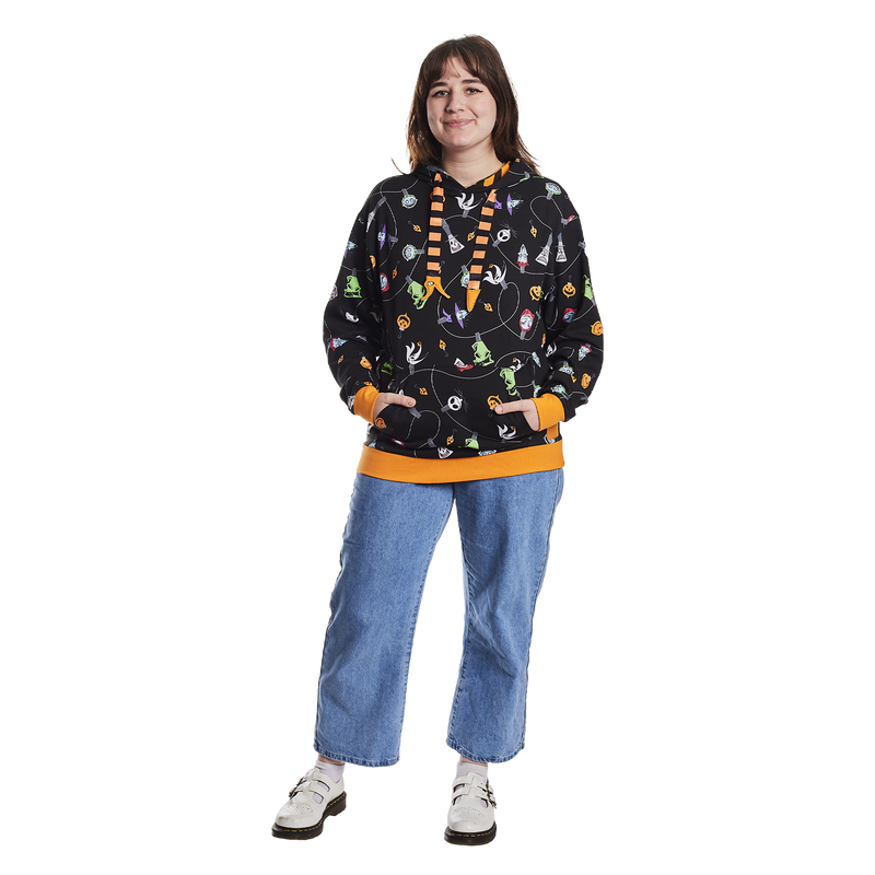 Nightmare Before Christmas Tree String Lights Unisex Hoodie