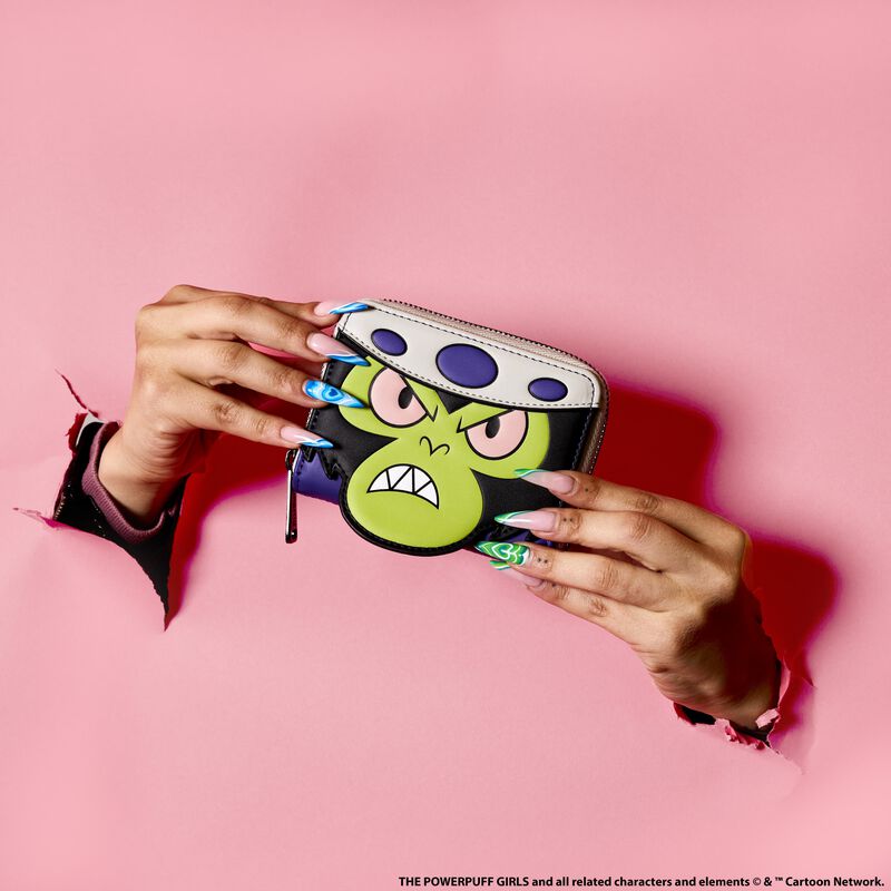 Powerpuff Girls Mojo Jojo Glow Cosplay Zip Around Wallet