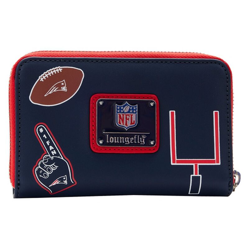 NFL New England Patriots Patches Zip Around Wallet