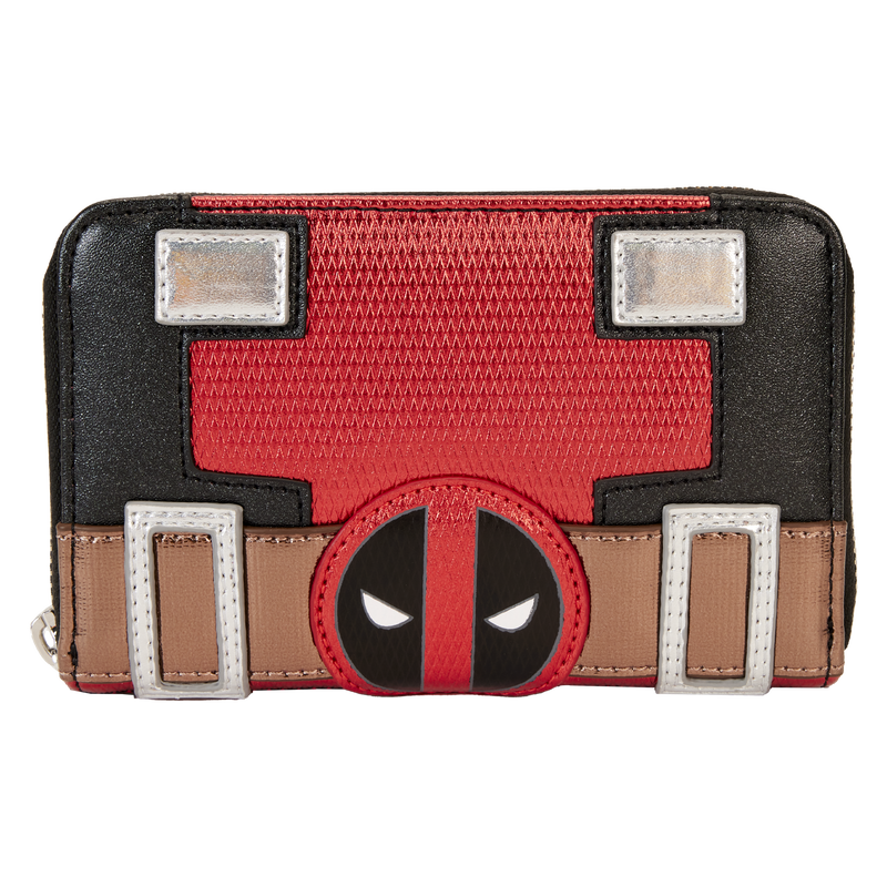 Marvel Metallic Deadpool Cosplay Zip Around Wallet