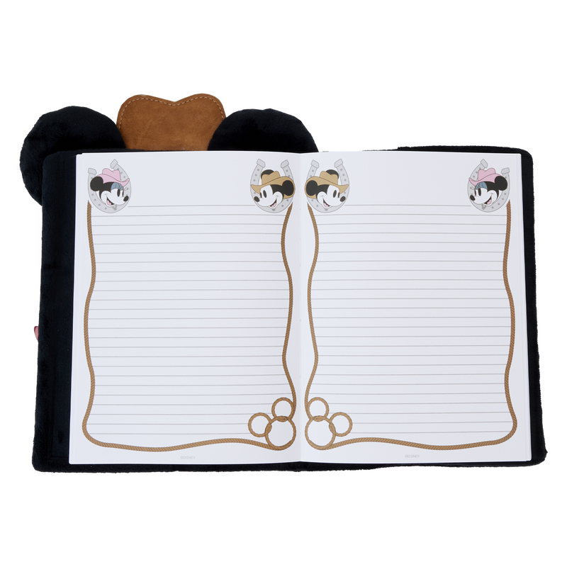 Western Mickey Mouse Cosplay Plush Refillable Stationery Journal