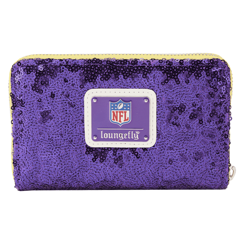 NFL Minnesota Vikings Sequin Zip Around Wallet