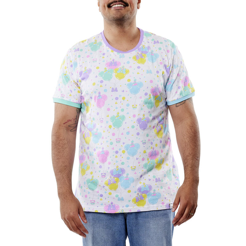 Mickey x26 Friends Birthday Celebration All-Over Print Unisex Ringer Tee