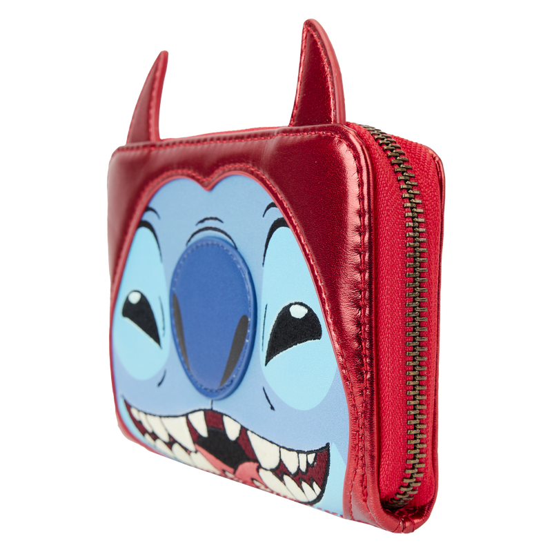 Stitch Devil Cosplay Zip Around Wallet