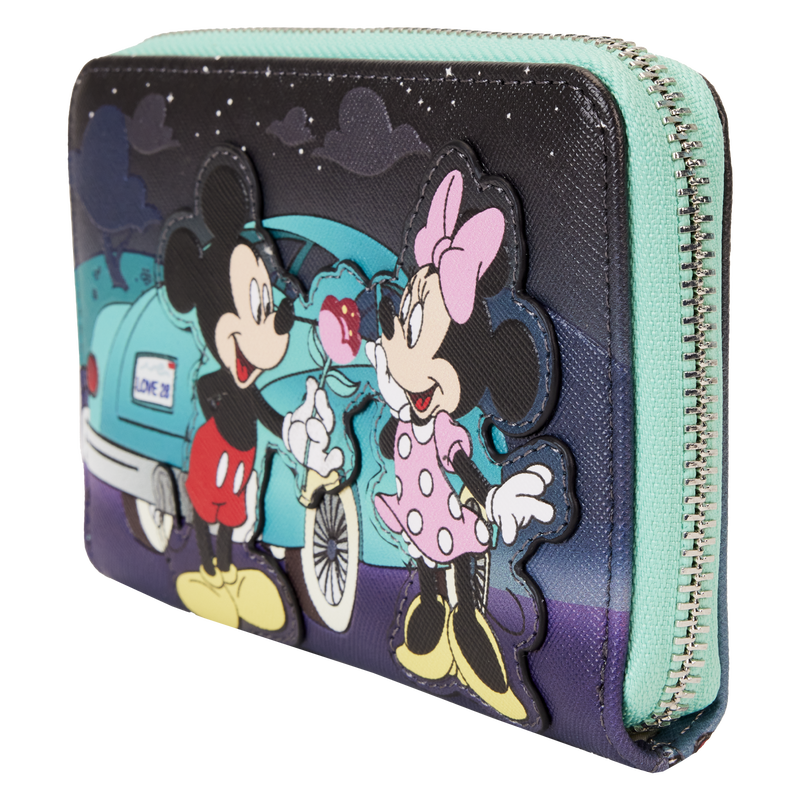 Mickey x26 Minnie Date Night Drive-In Zip Around Wallet
