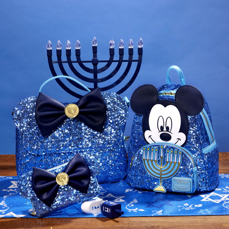 Mickey Mouse Hanukkah Sequin Glow Mini Backpack