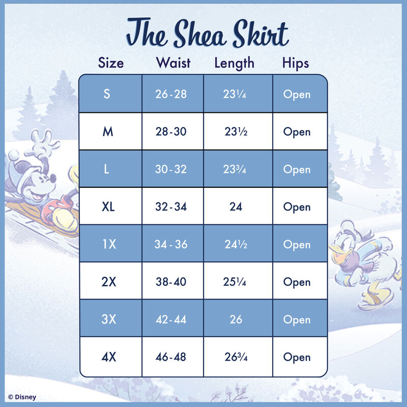 Stitch Shoppe Mickey x26 Friends Winter Snow Tulle Overlay Skirt