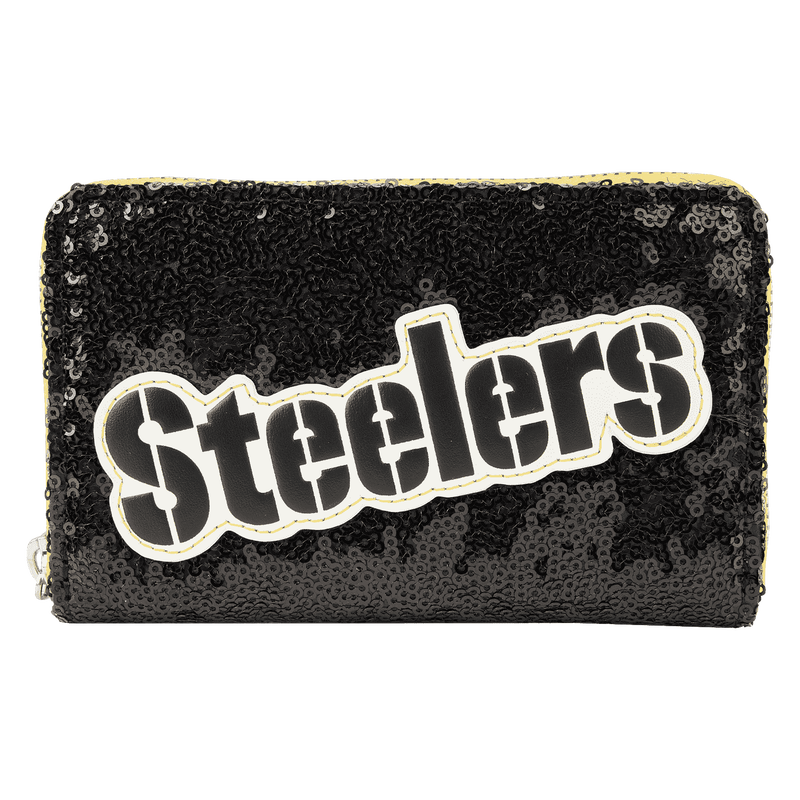 NFL Pittsburgh Steelers Sequin Zip Around Wallet
