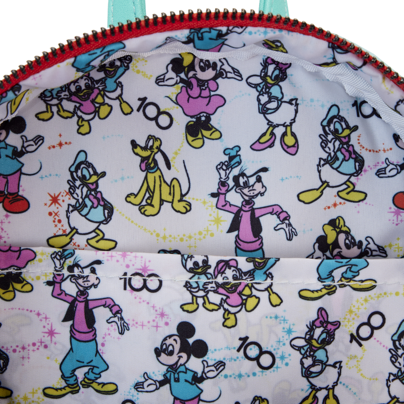 Disney100 Mickey x26 Friends Classic All-Over Print Iridescent Mini Backpack With Ear Headband