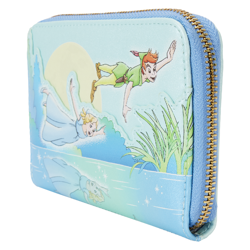 Peter Pan You Can Fly Glow Zip Around Wallet