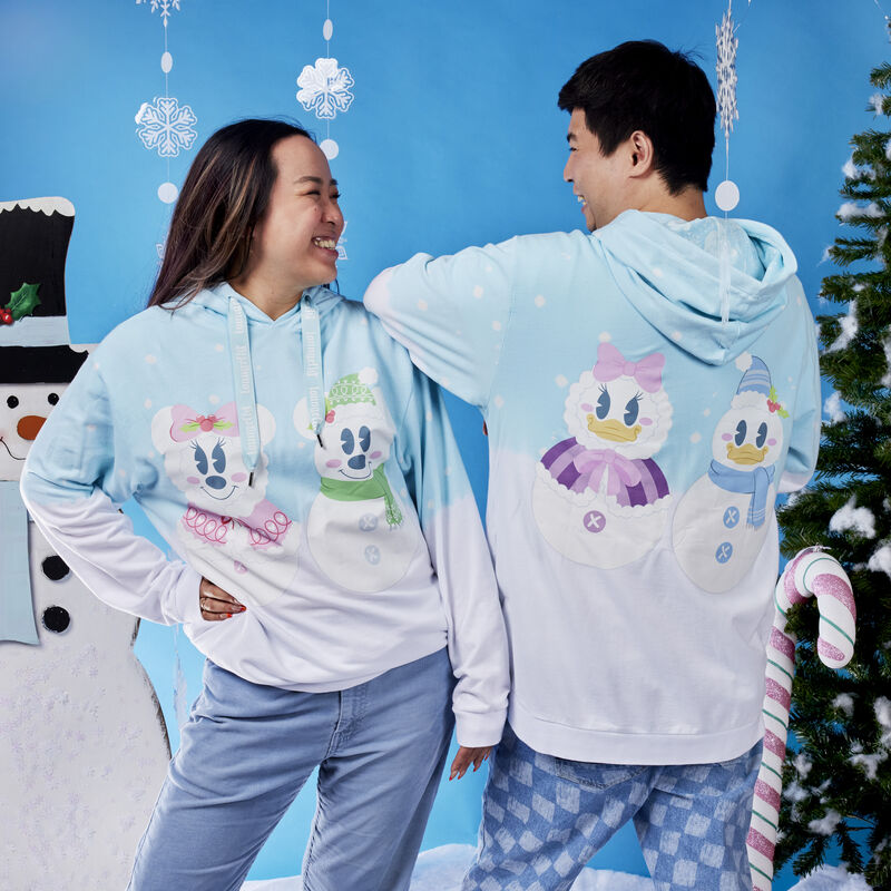 Mickey x26 Minnie Pastel Snowman Unisex Hoodie