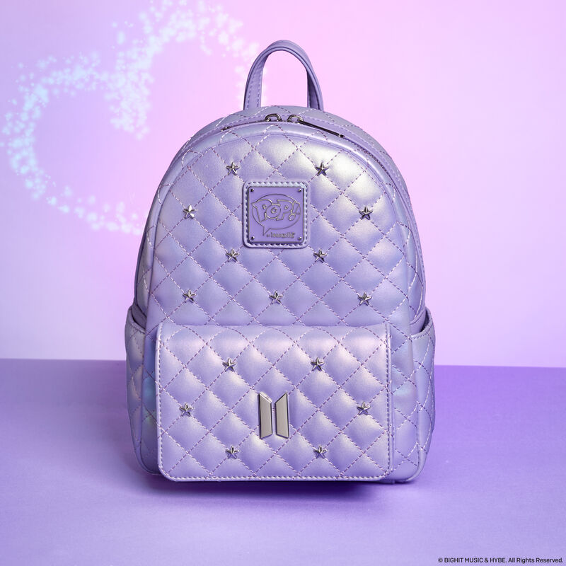 Funko Pop! By Loungefly BTS Logo Iridescent Purple Mini Backpack
