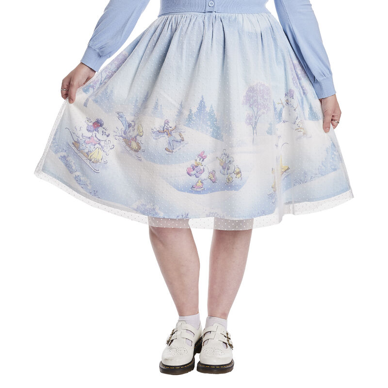 Stitch Shoppe Mickey x26 Friends Winter Snow Tulle Overlay Skirt