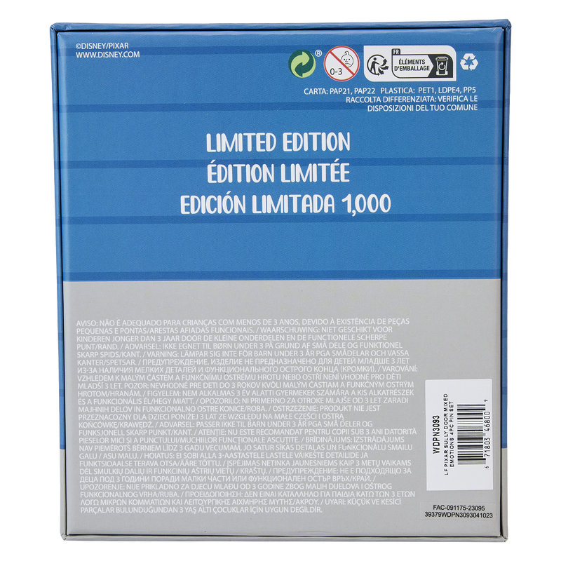 Pixar Sulley Door Mixed Emotions 4-Piece Pin Set