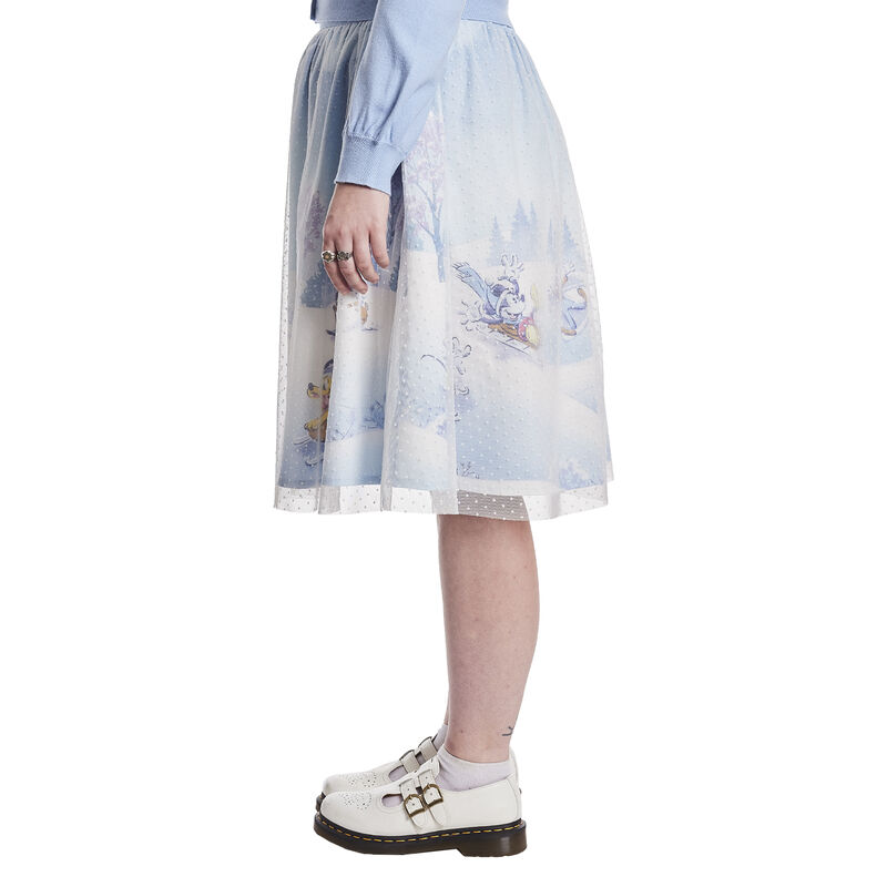 Stitch Shoppe Mickey x26 Friends Winter Snow Tulle Overlay Skirt