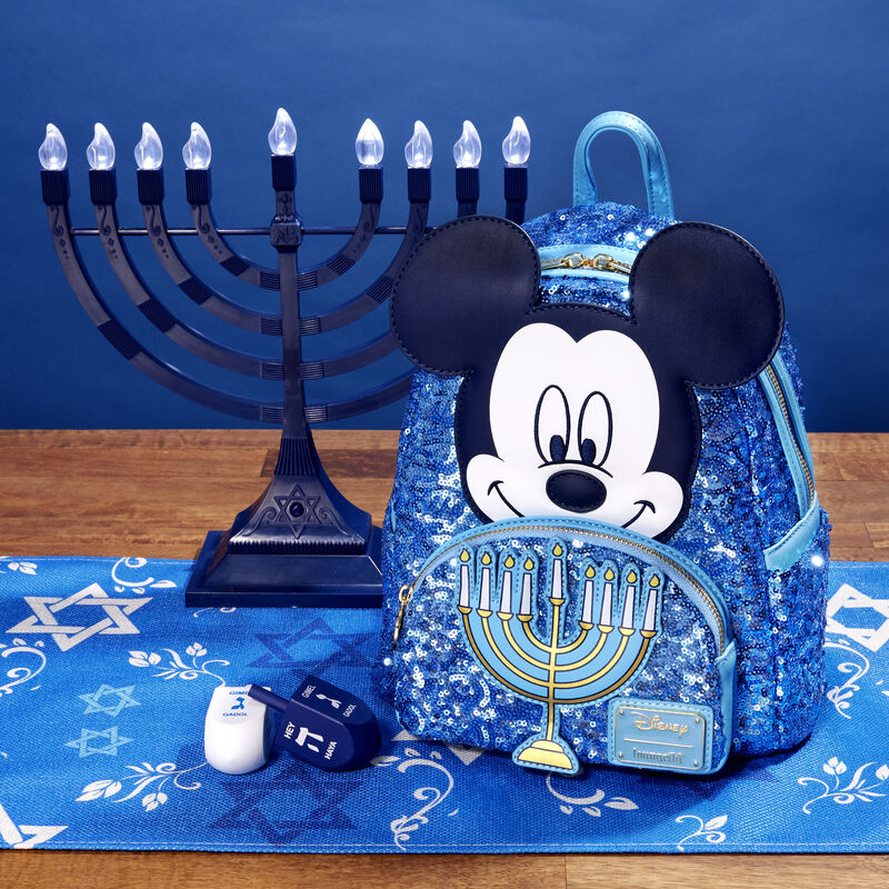 Mickey Mouse Hanukkah Sequin Glow Mini Backpack