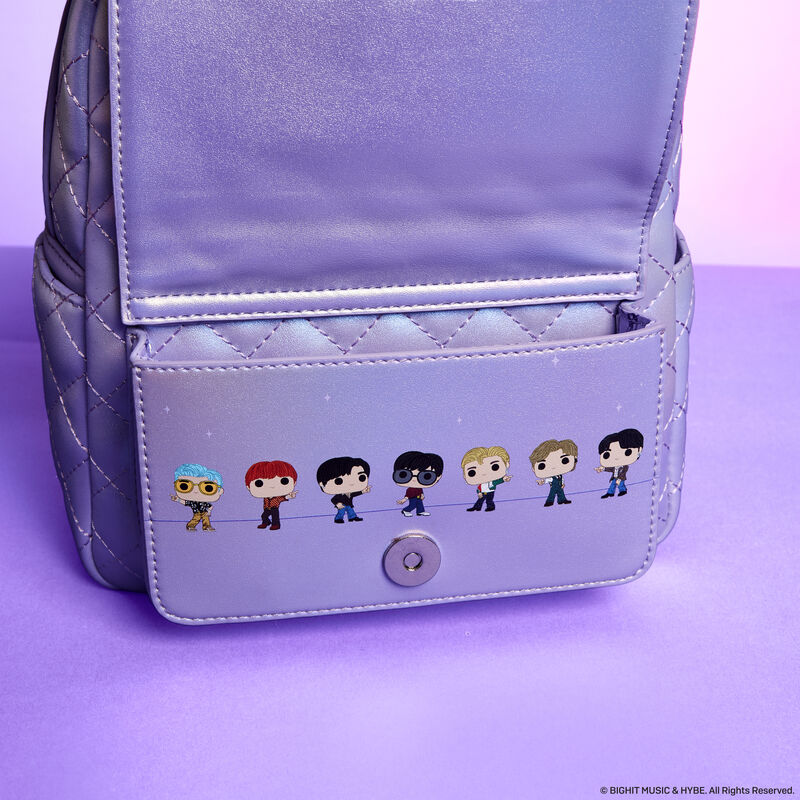 Funko Pop! By Loungefly BTS Logo Iridescent Purple Mini Backpack