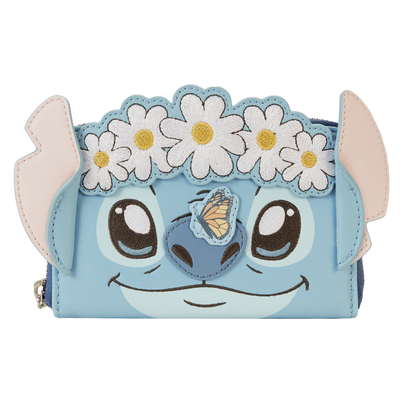 Stitch Springtime Daisy Cosplay Zip Around Wallet