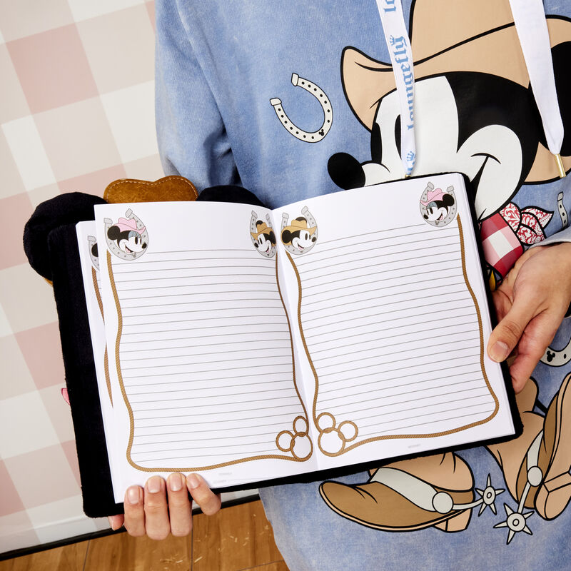 Western Mickey Mouse Cosplay Plush Refillable Stationery Journal