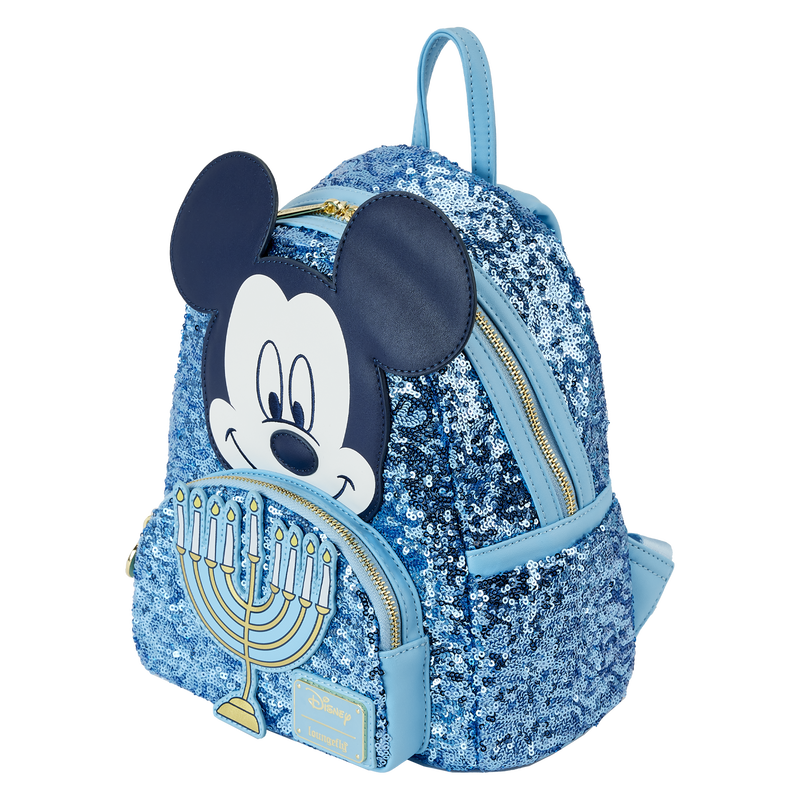 Mickey Mouse Hanukkah Sequin Glow Mini Backpack