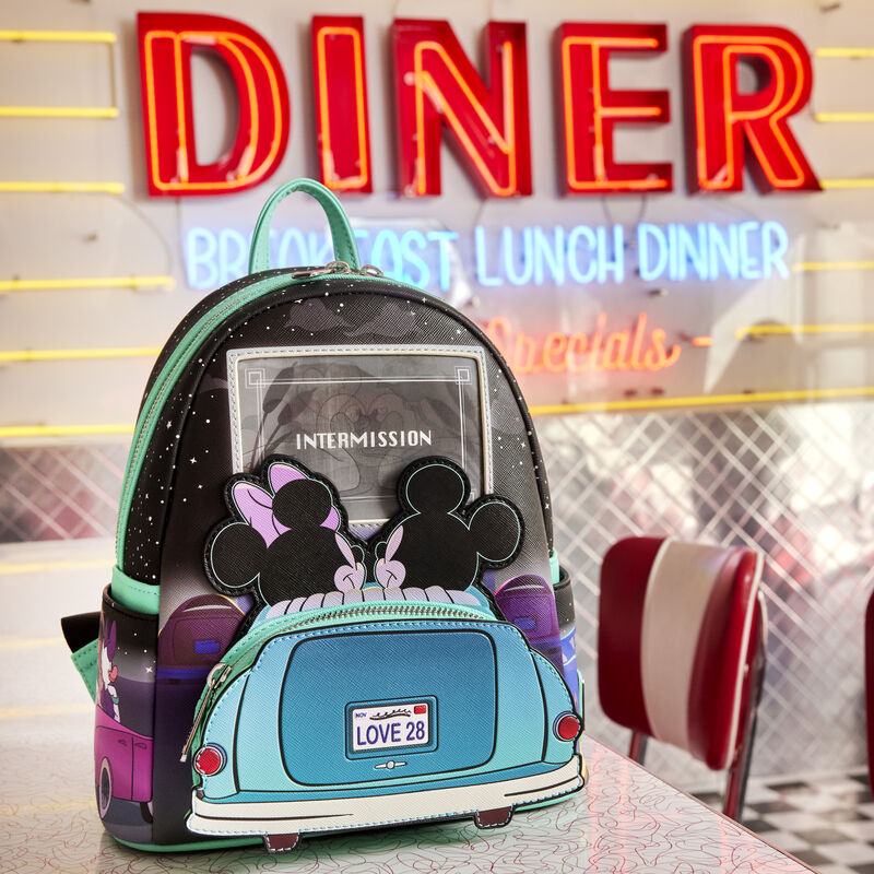 Mickey x26 Minnie Date Night Drive-In Lenticular Mini Backpack