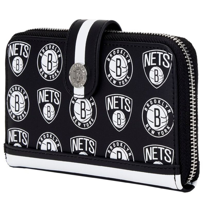 NBA Brooklyn Nets Logo Zip Around Wallet