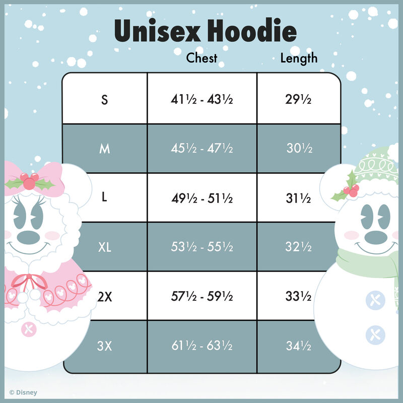 Mickey x26 Minnie Pastel Snowman Unisex Hoodie