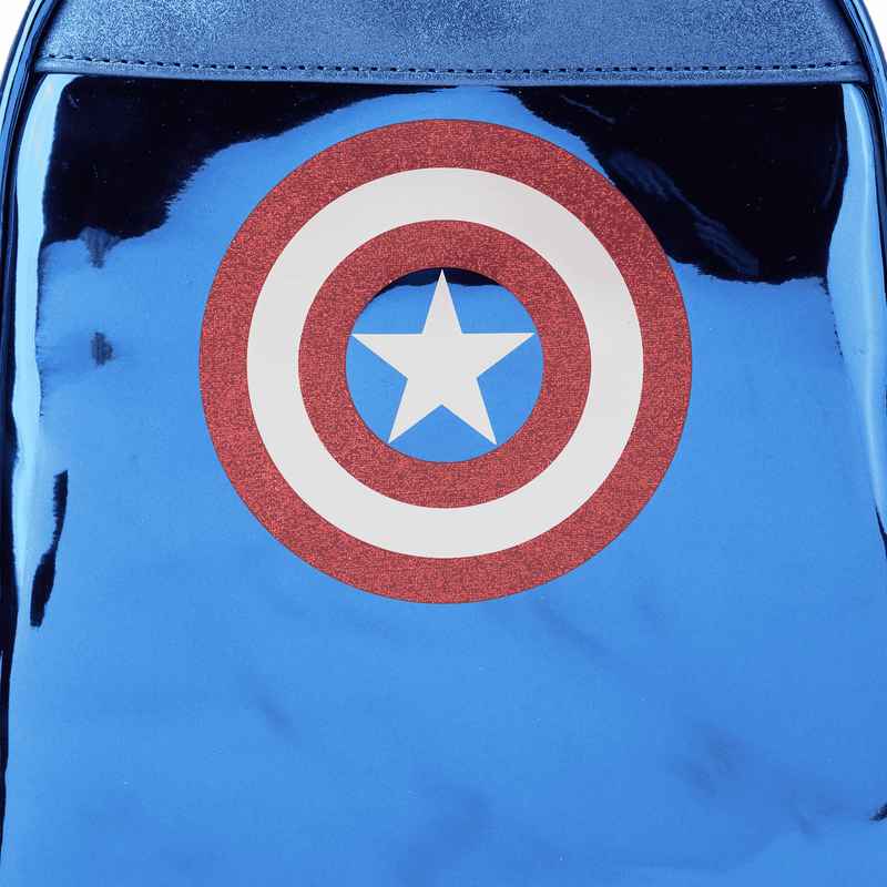 Marvel Metallic Captain America Cosplay Mini Backpack