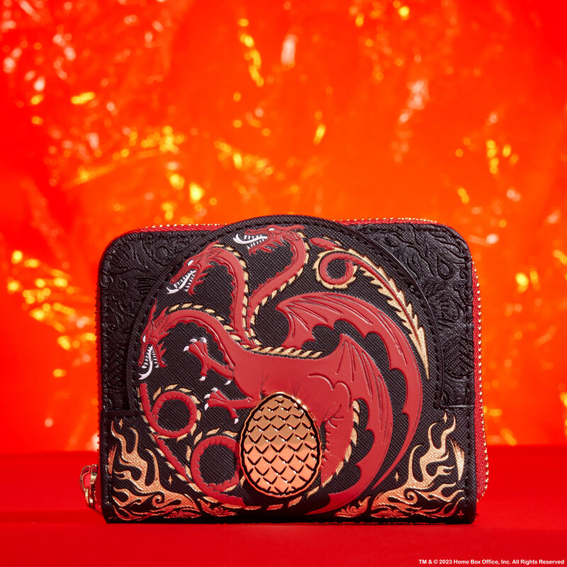 House of the Dragon All-Over Print House Targaryen Sigil Zip Around Wallet