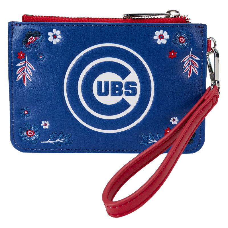 MLB Chicago Cubs Floral Card Holder Wristlet Clutch
