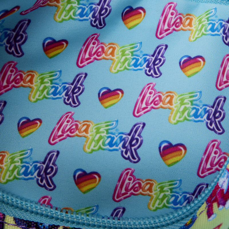 Lisa Frank Sticker All-Over Print Nylon Zipper Pouch