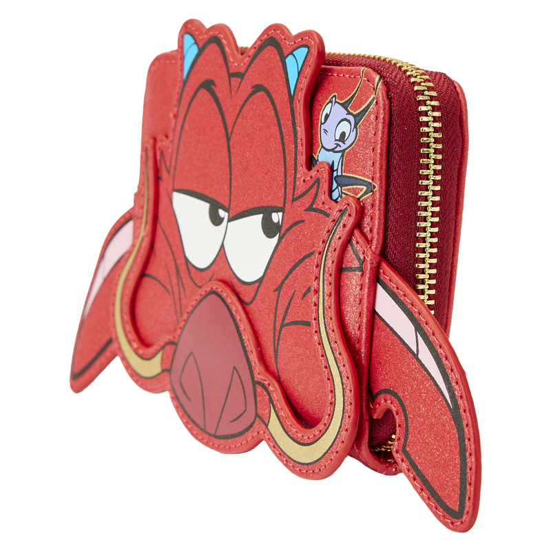 Mulan 25th Anniversary Mushu Glitter Cosplay Zip Around Wallet