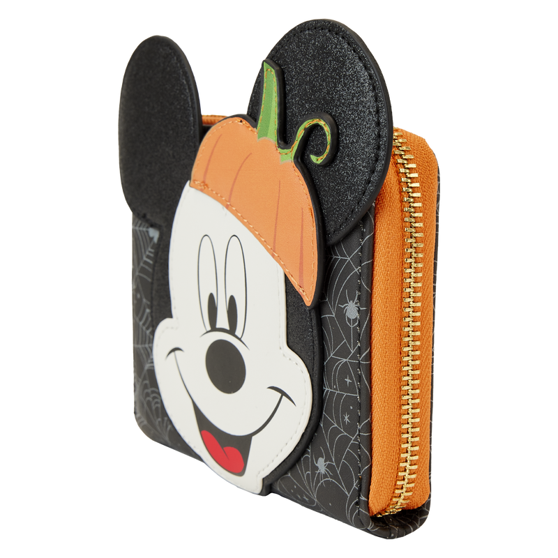 Mickey Mouse Pumpkin Zip Around Wallet
