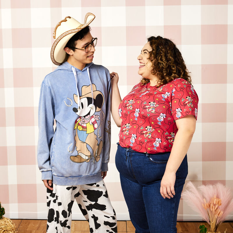Western Mickey x26 Minnie Lasso All-Over Print Unisex Tee