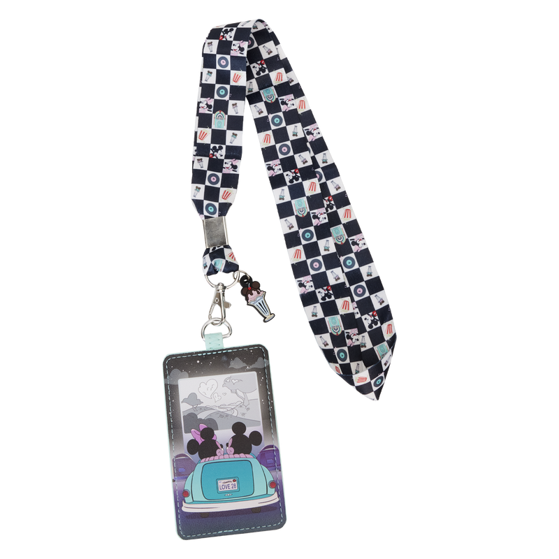 Mickey x26 Minnie Date Night Drive-In Lanyard With Card Holder