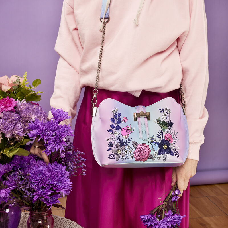 Sleeping Beauty 65th Anniversary Floral Ombre Crossbody Bag