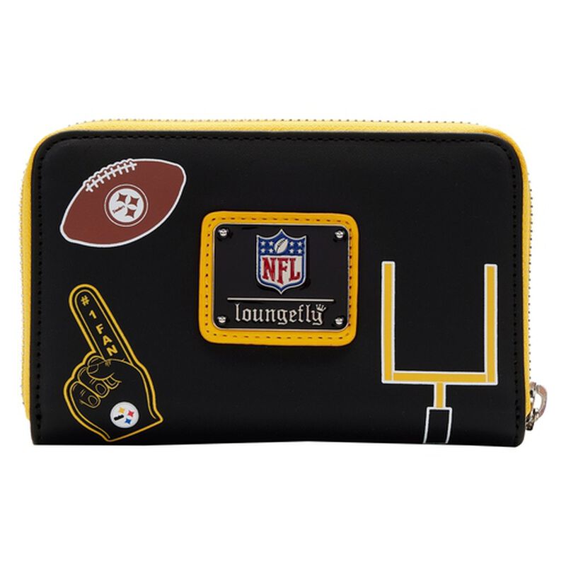 NFL Pittsburgh Steelers Patches Zip Around Wallet