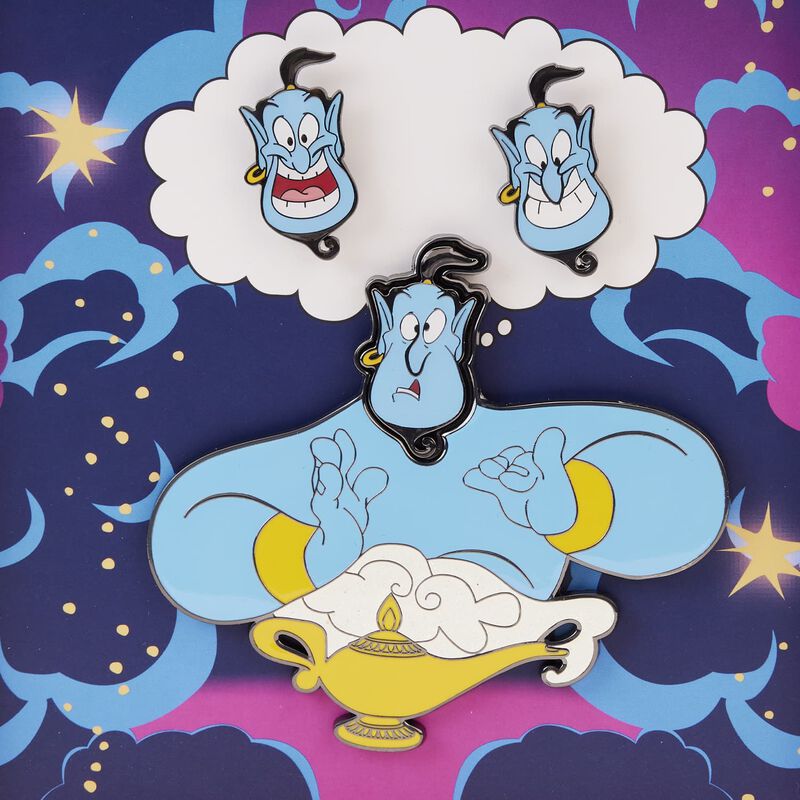 Aladdin Genie Mixed Emotions 4-Piece Pin Set