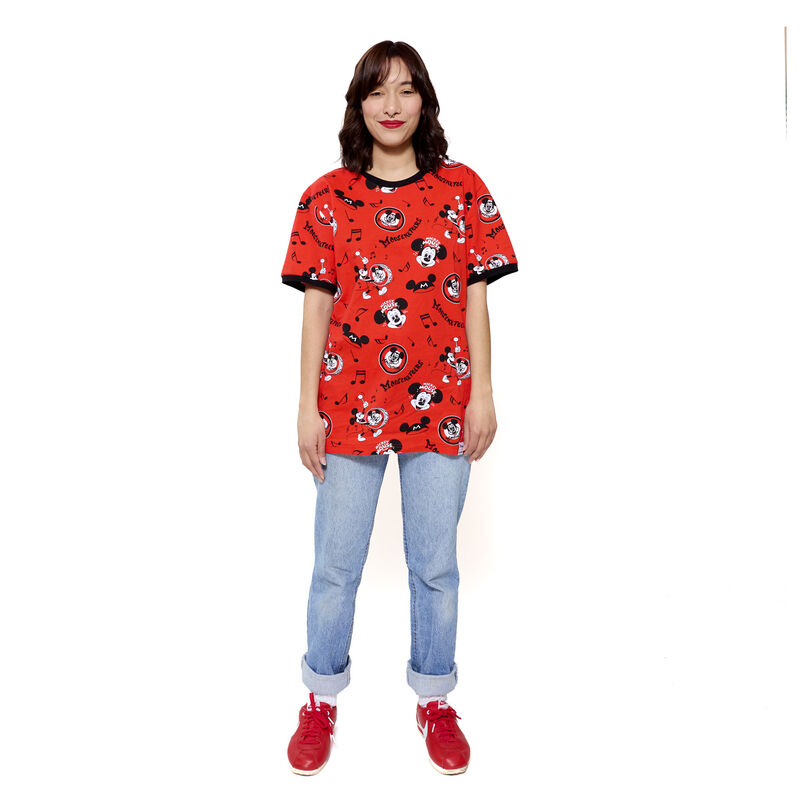Disney100 Mouseketeers All-Over Print Unisex Ringer Tee