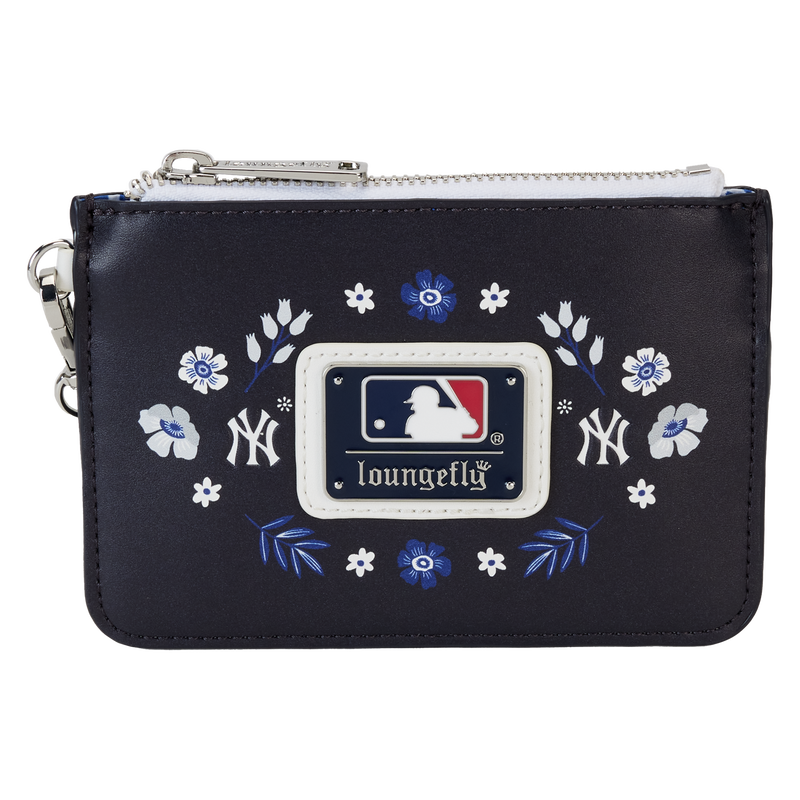 MLB New York Yankees Floral Card Holder Wristlet Clutch