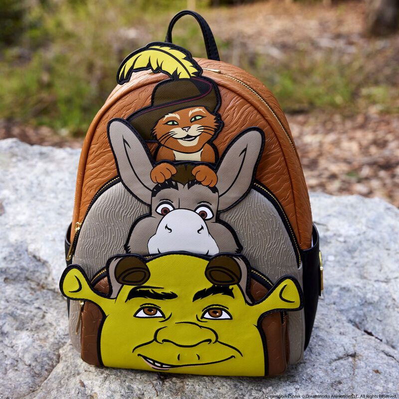Shrek, Donkey, x26 Puss in Boots Trio Exclusive Triple Pocket Mini Backpack
