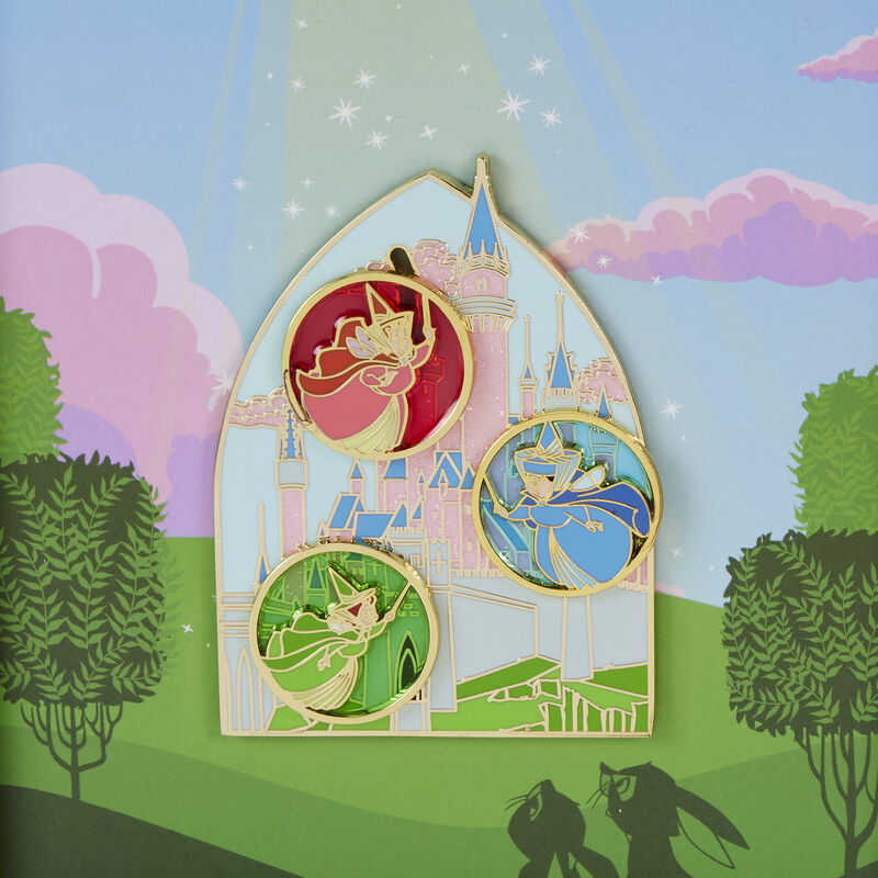 Sleeping Beauty Castle Three Good Fairies Stained Glass 3
